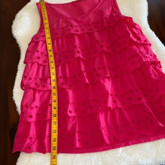 Elle Twee Cotton Eyelet Layered Tank Top Size Large - Picture 8 of 9